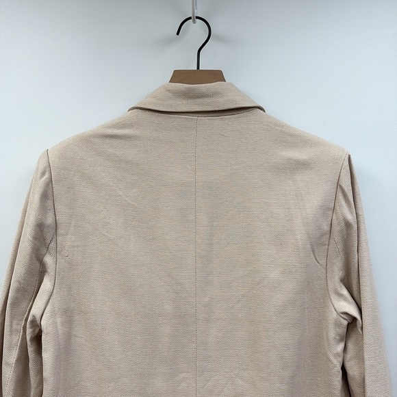 NWT WeWoreWhat Tweed Relaxed Single Breasted Oversized Blazer Jacket Beige Small - Picture 6 of 9